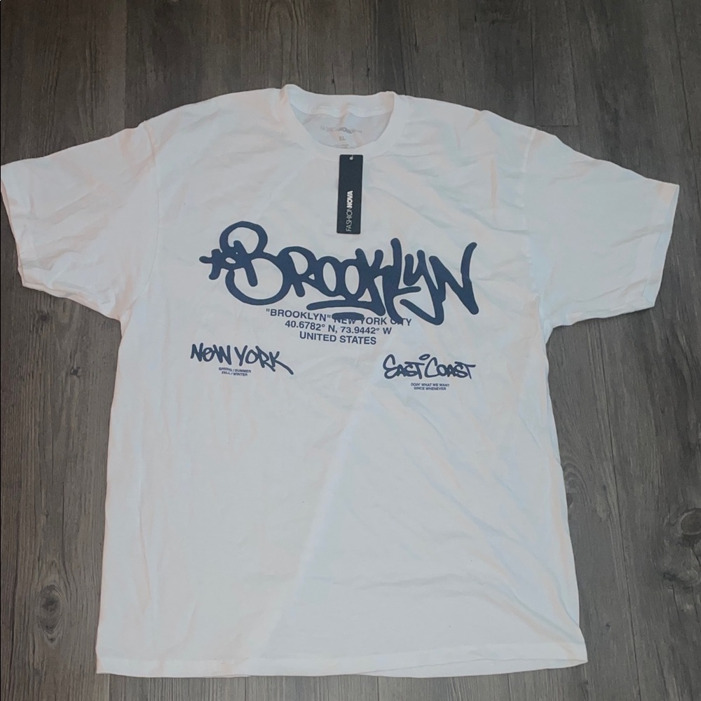 Fashion Nova White Brooklyn Tee